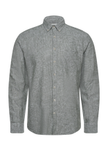 Lindbergh - Cotton/Linen Shirt L/S - Lininiai marškiniai - Žalia