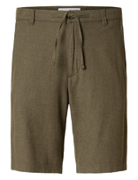 Selected - Slmregular-Brody Linen Bld Shorts Noos - Laisvalaiko marškiniai - Žalia