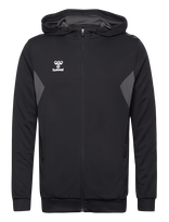 Hummel - Hmlauthentic Pl Zip Hoodie - Sportinis džemperis su gobtuvu - Juoda