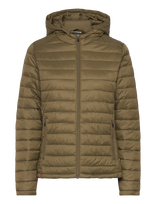 Hummel - Hmlred Quilted Hood Jacket Woman - Sportinė paminkštinta striukė - Chaki spalva