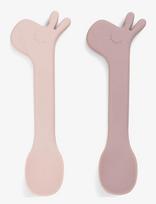 Done By Deer - Silicone Spoon 2-Pack Lalee Powder - Stalo įrankiai - Rožinė