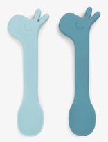 Done By Deer - Silicone Spoon 2-Pack Lalee Blue - Stalo įrankiai - Mėlyna