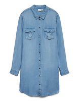 Vero Moda - Vmsigga Ls Short Dress Lt Bl Ga Noos - Trumpa suknelė - Mėlyna