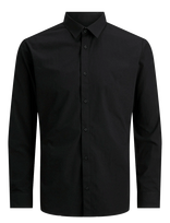 Jack & Jones - Jjejoe Shirt Ls Plain Noos - Laisvalaiko marškiniai - Juoda