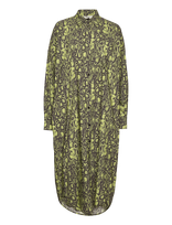 Mads Nørgaard - Colette Saale Dress Aop - Iki kelių ir midi suknelės - Žalia