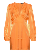 Gina Tricot - Puff Sleeve Mini Dress - Trumpa suknelė - Oranžinė