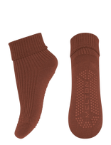 Melton - Wool Socks - Anti-Slip - Neslystančios kojinės - Ruda