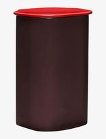 Hübsch - Amare Canister With Lid - Virtuvės stiklainis - Burgundiška splava