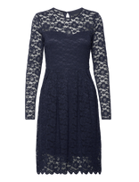Vila - Vikalila L/S Lace Dress - Noos - Iki kelių ir midi suknelės - Tamsiai mėlyna