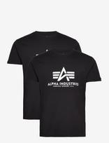 Alpha Industries - Basic T-Shirt Bl 2 Pack - Marškinėliai trumpomis rankovėmis - Juoda