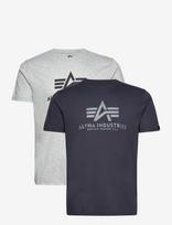 Alpha Industries - Basic T-Shirt Bl 2 Pack - Marškinėliai trumpomis rankovėmis - Tamsiai mėlyna