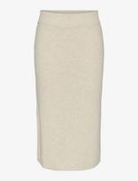 YAS - Yasassi Hw Midi Knit Skirt S. Noos - Iki kelių ir midi suknelės - Balta