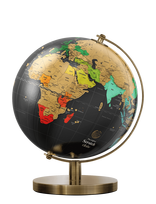 Luckies Of London - Scratch Globe Large - Porcelianinės figūrėlės ir skulptūros - Juoda