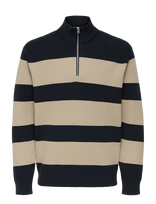 ONLY & SONS - Onsphil Reg 12 Struc Half Zip Knit Noos - Megztinis su užtrauktuku - Tamsiai mėlyna