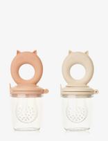 Liewood - Miranda Cat Shape Food Feeder 2-Pack - Maisto maišelis - Rožinė