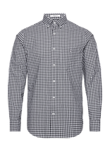Gant - Reg Classic Poplin Gingham Shirt - Laisvalaiko marškiniai - Juoda