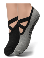 Gaiam - Gaiam Grippy Yoga Socks Dovetail 2Pk - Jogos kojinės - Juoda