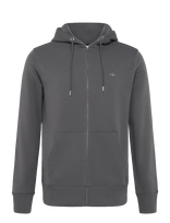 Gant - Reg Shield Full Zip Hoodie - Džemperis - Pilka