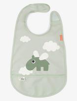 Done By Deer - Bib W/Velcro Happy Clouds Green - Seilinukas be rankovių - Žalia