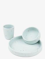 Done By Deer - Silicone Dinner Set Confetti Blue - Vakarienės rinkiniai - Mėlyna