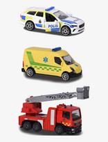 Majorette - Swedish S.o.s. 3 Pieces Set - Greitosios pagalbos automobilis - Marga / raštuota
