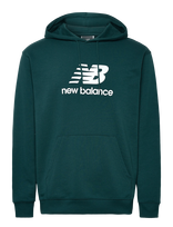 New Balance - Sport Essentials French Terry Logo Hoodie - Sportinis džemperis su gobtuvu - Žalia