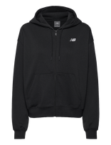 New Balance - Sport Essentials French Terry Full Zip - Sportinis džemperis su gobtuvu - Juoda
