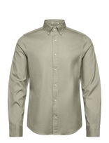 Gant - Slim Pinpoint Oxford Shirt - Laisvalaiko marškiniai - Žalia