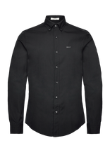 Gant - Slim Pinpoint Oxford Shirt - Laisvalaiko marškiniai - Juoda