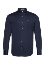Gant - Reg Pinpoint Oxford Shirt - Laisvalaiko marškiniai - Tamsiai mėlyna