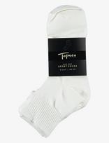 TOPECO - Sport Socks, Mid-Cut 4-P, White 40/45 - Įprastos kojinės - Balta