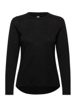 Helly Hansen - W Hh Durawool Crew Ls - Sportiniai marškinėliai ilgomis rankovėmis - Juoda