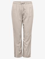 ONLY Carmakoma - Carcaro Mw Linen Bl Pull-Up Pant Tlr - Lininės kelnės - Smėlio