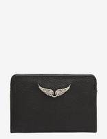 Zadig & Voltaire - Zv Pass Grained Leather - Kortelių dėklas - Juoda