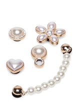 Crocs - Dainty Pearl Jewelry 5 Pack - Batų aksesuarai - Sidabro