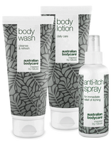 Australian Bodycare - 3 Products For Itchy Skin - Vonios ir kūno priežiūros rinkiniai - Balta