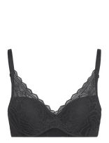CHANTELLE - Floral Touch Covering Memory T-Shirt Bra - Liemenėlė - Juoda