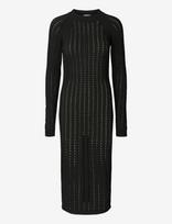 Rabens Saloner - Cana - Square Knit Dress - Iki kelių ir midi suknelės - Juoda