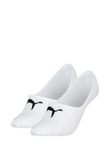 PUMA - Puma Women Cushioned Footie 2P - Futbolo kojinės iki kulkšnių - Balta
