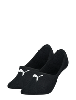 PUMA - Puma Women Cushioned Footie 2P - Futbolo kojinės iki kulkšnių - Juoda