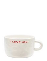 Anna + Nina - I Love You Cappuccino Mug - Kavos puodelis - Balta