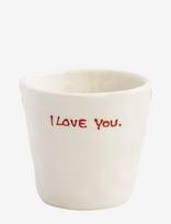 Anna + Nina - I Love You Espresso Cup - Espreso puodelis - Kreminė spalva