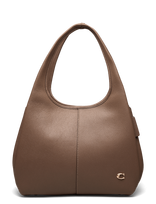 Coach - Polished Pebble Leather Lana Shoulder Bag - Rankinė - Ruda