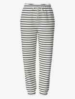 Pieces - Pcchilli Hw Sweat Pants Stripes Noos Bc - Sportinės kelnės - Balta
