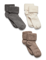 Mp Denmark - Cotton Baby Socks - 3-Pack - Kūdikių kojinės - Smėlio