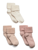 Mp Denmark - Cotton Baby Socks - 3-Pack - Kūdikių kojinės - Rožinė