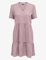 ONLY - Onltiri-Caro S/S V-Neck Lin Dress Cc Pnt - Trumpa suknelė - Violetinė