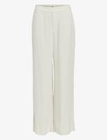 Object - Objsanne Aline Wide Pant Noos - Plačios kelnės - Kreminė spalva