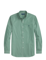 Polo Ralph Lauren - Slim Fit Striped Stretch Poplin Shirt - Laisvalaiko marškiniai - Žalia