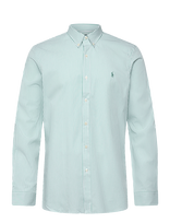 Polo Ralph Lauren - Slim Fit Striped Stretch Poplin Shirt - Laisvalaiko marškiniai - Žalia